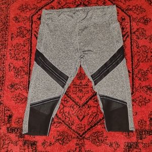 Grey Capri Workout Leggings Womens 3x